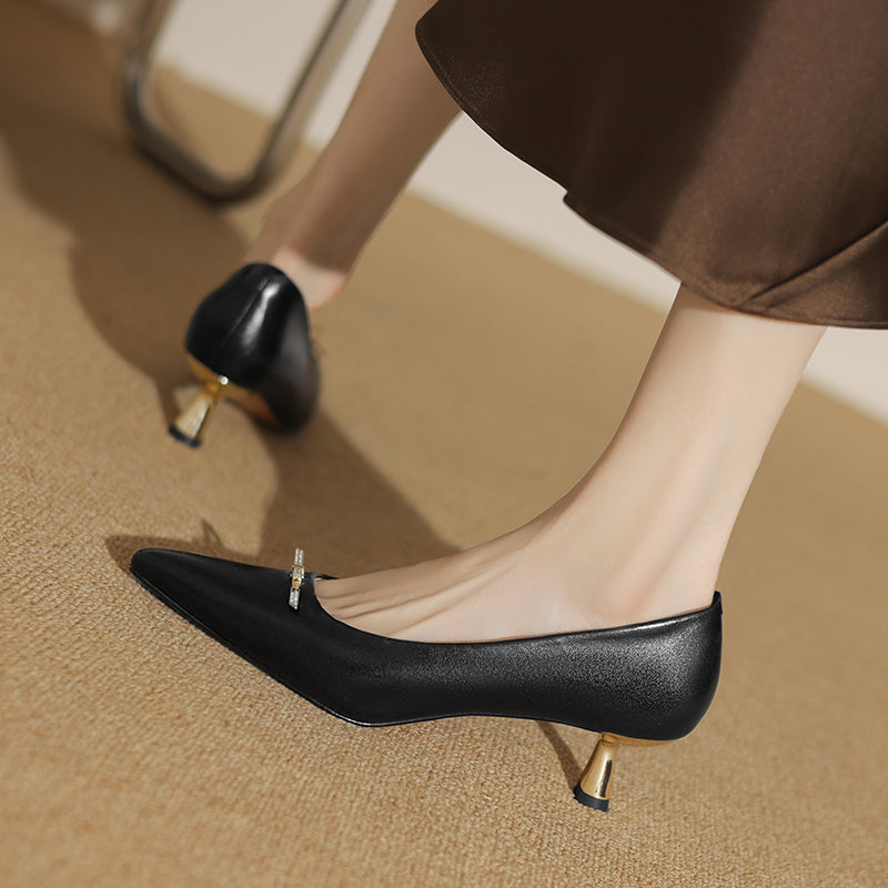 AlliChic Pointed Toe Daily High Heels