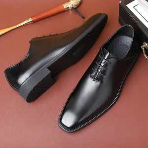 Embossed Elegance Pointed Toe Stylish Oxford Dress Shoes