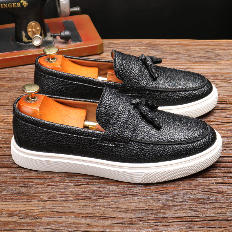 LuxePU Slip On Brogue Shoes