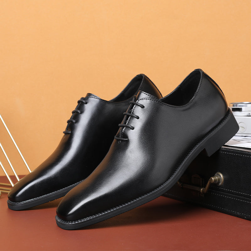 Embossed Elegance Pointed Toe Stylish Oxford Dress Shoes