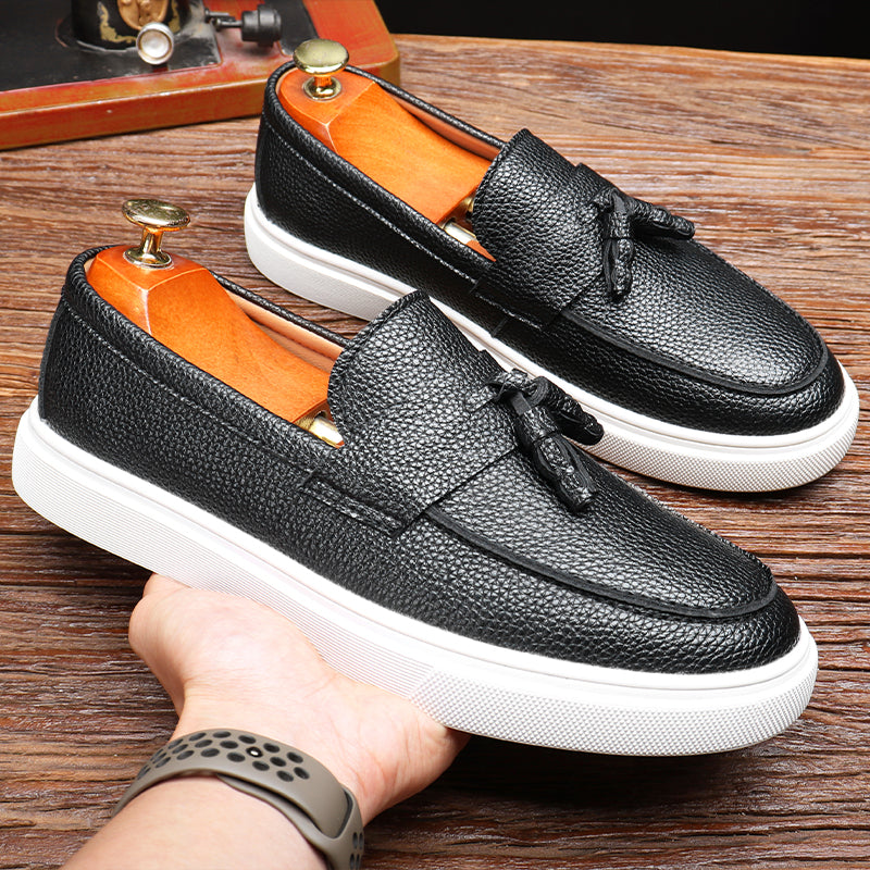 LuxePU Slip On Brogue Shoes