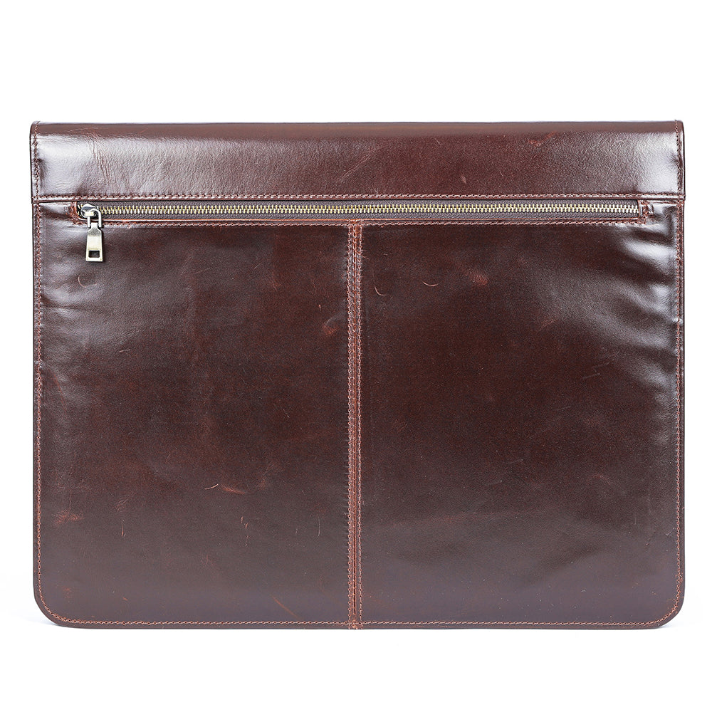 CowLuxe Stylish Leather Men's Ipad Bag