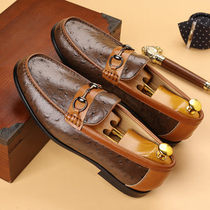 LuxLeather Elegant Genuine Leather Slip On Loafers