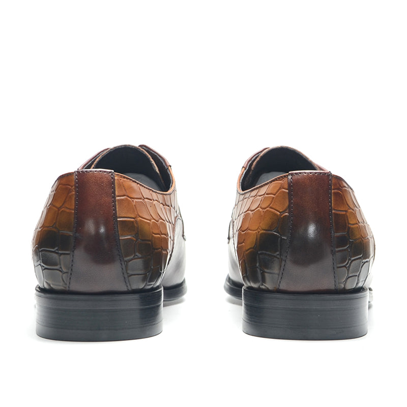 AlliLuxe Exotic Carved Leather Brogue Dress Shoes