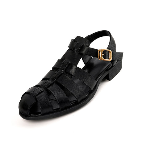 RetroLuxe Strap Roman Leather Sandals