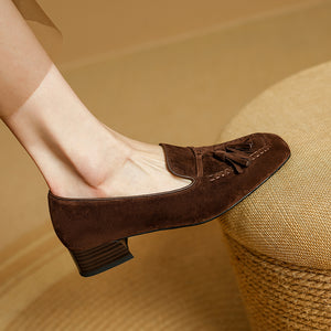 Luxury Cow Suede Leather Slip-on Loafers