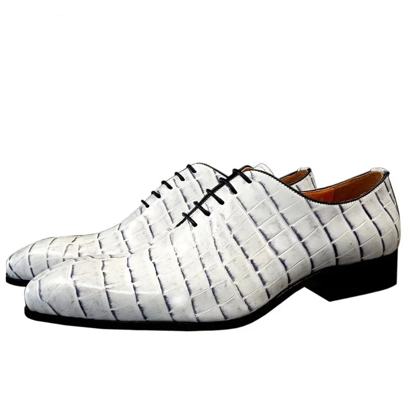 ChicLeather Pointed Toe Oxford Dress Shoes