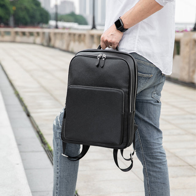 Luxury Cow Leather Laptop Travel Backpack