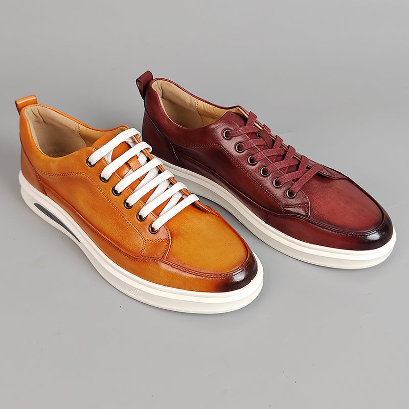 Hand-Painted Exotic Leather Casual Shoes