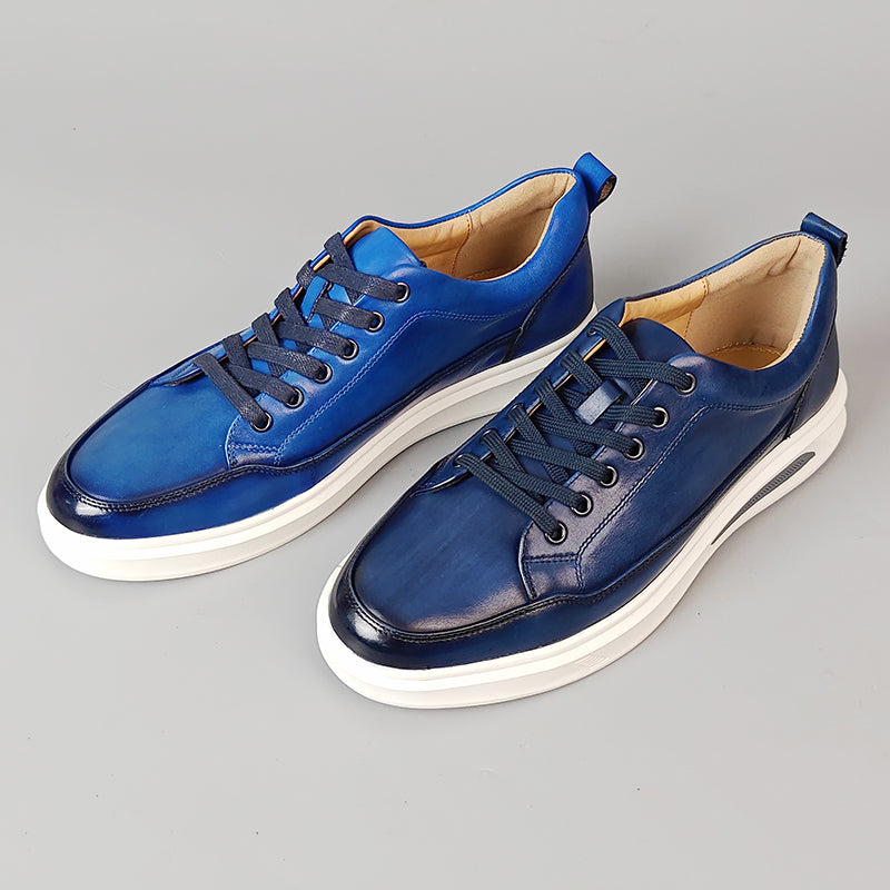 Hand-Painted Exotic Leather Casual Shoes