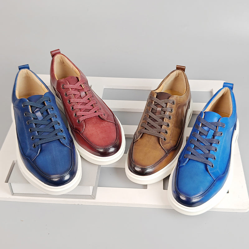 Hand-Painted Exotic Leather Casual Shoes