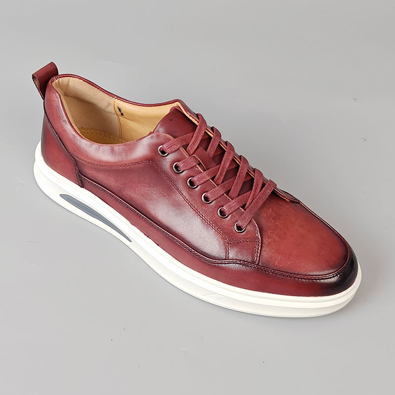 Hand-Painted Exotic Leather Casual Shoes