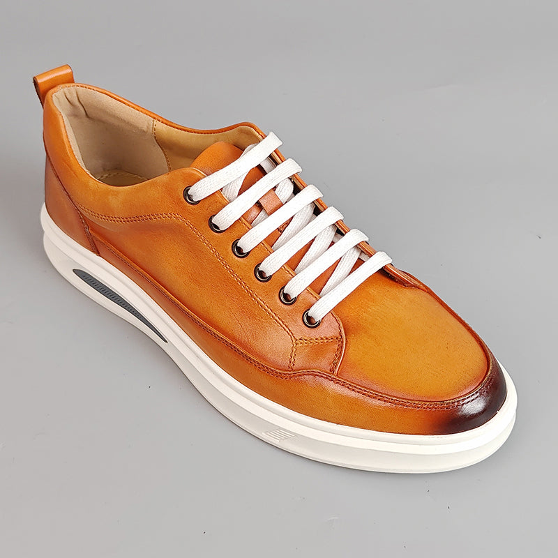 Hand-Painted Exotic Leather Casual Shoes