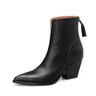 LeathElegance Pointed-Toe Winter Boots with Zip Closure