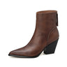 LeathElegance Pointed-Toe Winter Boots with Zip Closure