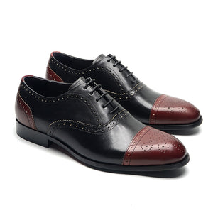 AlliLuxe Exotic Carved Leather Brogue Dress Shoes