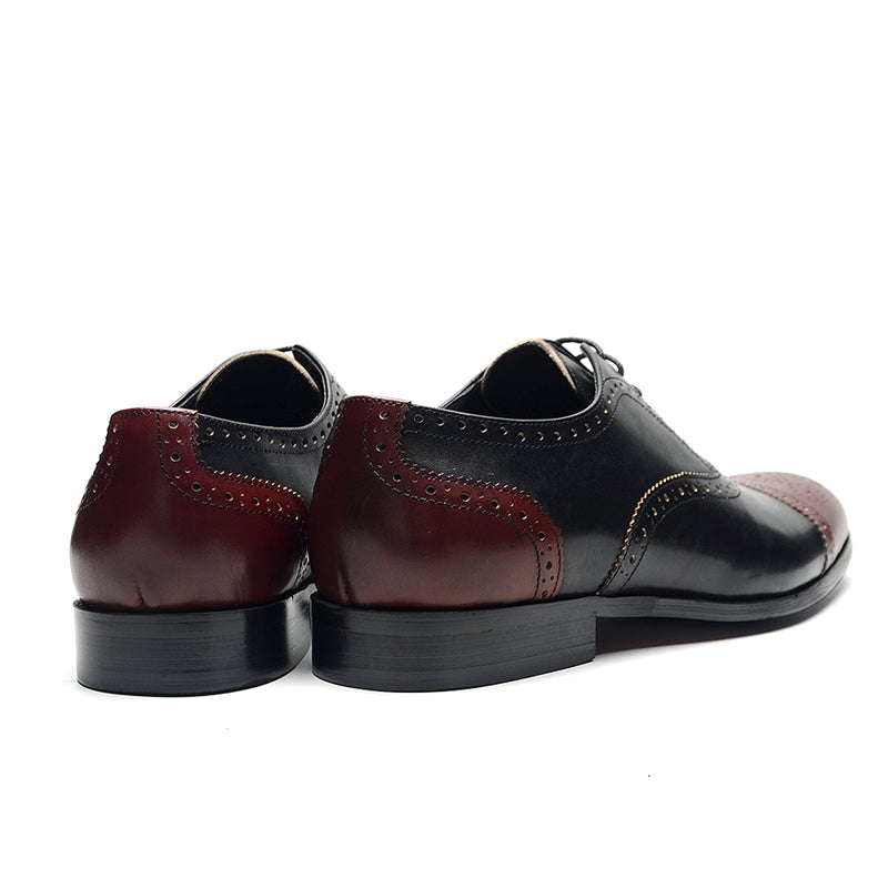 AlliLuxe Exotic Carved Leather Brogue Dress Shoes