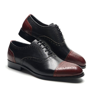 AlliLuxe Exotic Carved Leather Brogue Dress Shoes