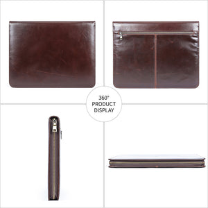 CowLuxe Stylish Leather Men's Ipad Bag