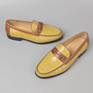 Elegant Round-Toe Cow Leather Loafers