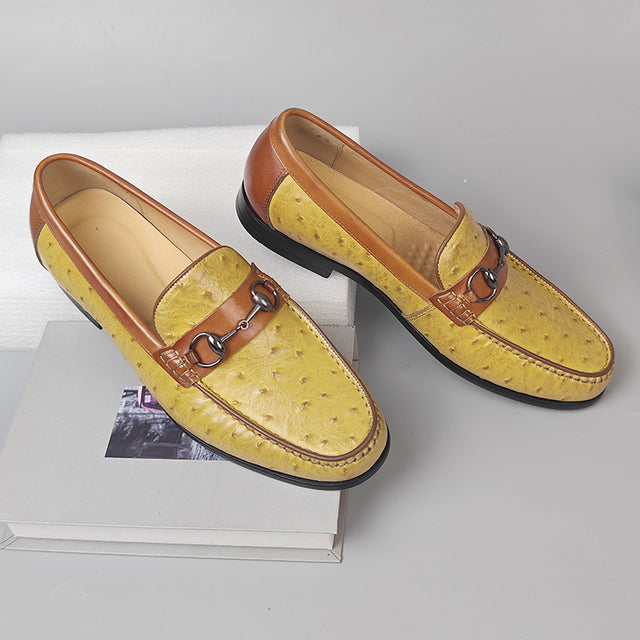 Elegant Round-Toe Cow Leather Loafers