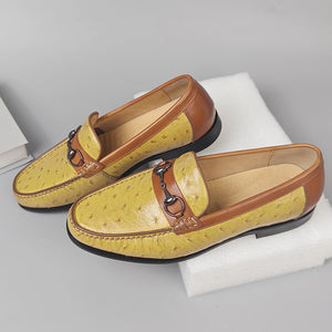 Elegant Round-Toe Cow Leather Loafers