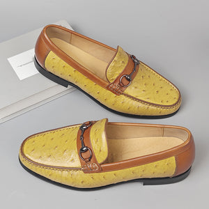 Elegant Round-Toe Cow Leather Loafers