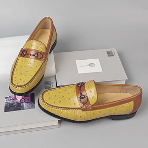 Elegant Round-Toe Cow Leather Loafers