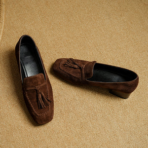 Luxury Cow Suede Leather Slip-on Loafers