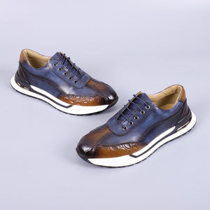 Elegant Leather Lace-Up Men's Casual Shoes