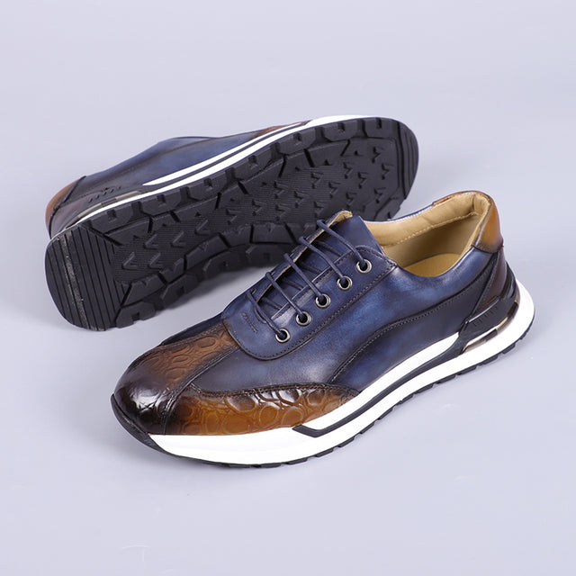 Elegant Leather Lace-Up Men's Casual Shoes