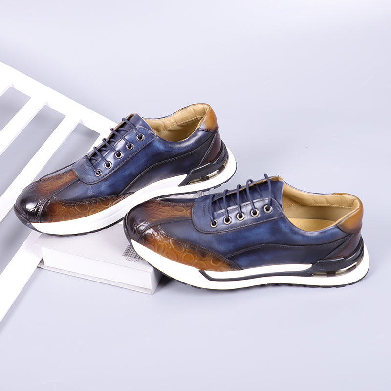 Elegant Leather Lace-Up Men's Casual Shoes