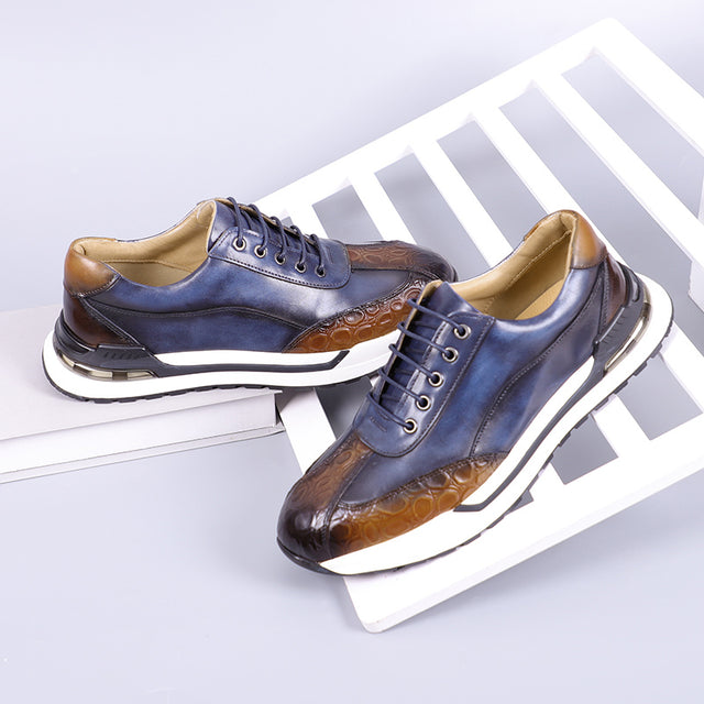 Elegant Leather Lace-Up Men's Casual Shoes