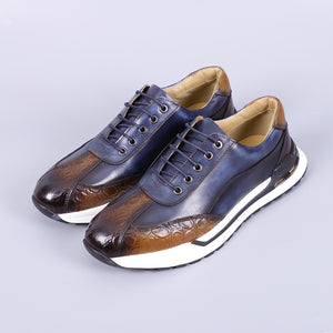 Elegant Leather Lace-Up Men's Casual Shoes