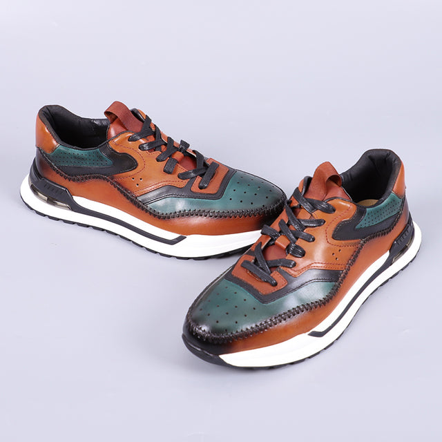 Elegant Leather Lace-Up Men's Casual Shoes