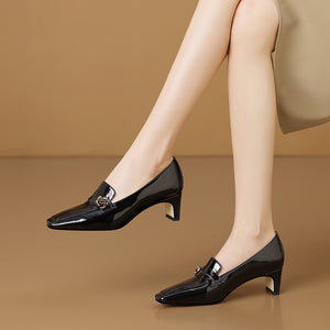 AlliChic Square Toe Daily High Heels