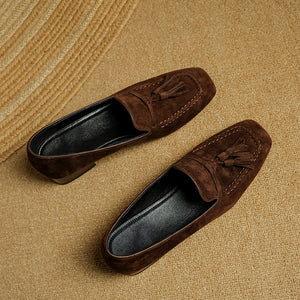 Luxury Cow Suede Leather Slip-on Loafers