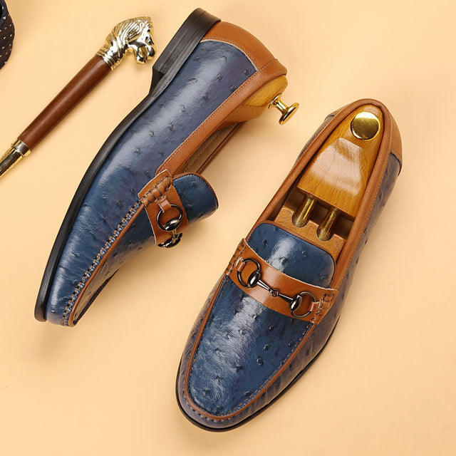 LuxLeather Elegant Genuine Leather Slip On Loafers