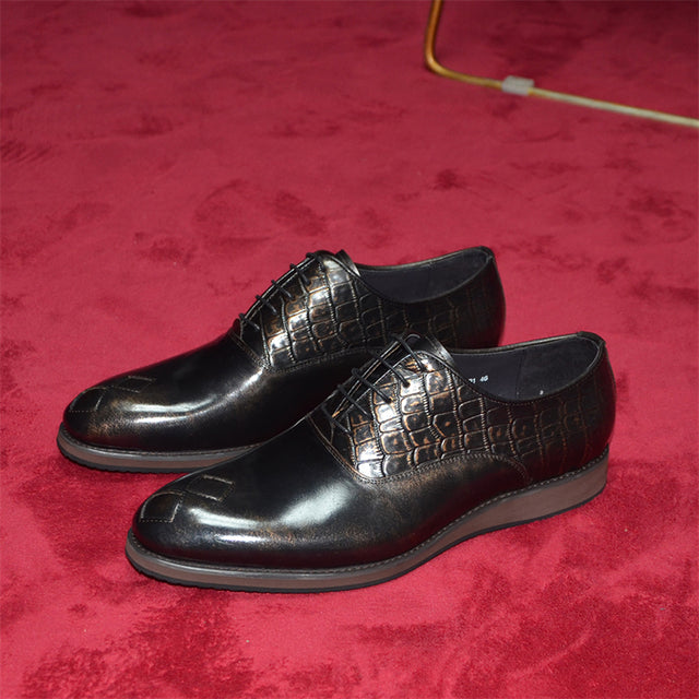 Opulent Oxford Exotic Pattern Formal Dress Shoes