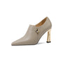 AlliLuxe Classic Pointed Toe Elegant Heel Shoes