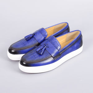 LuxeLeather Slip-on Platform Sneakers