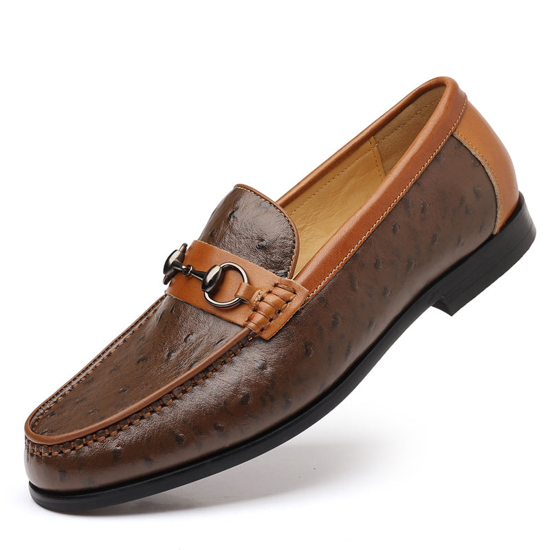 LuxLeather Elegant Genuine Leather Slip On Loafers