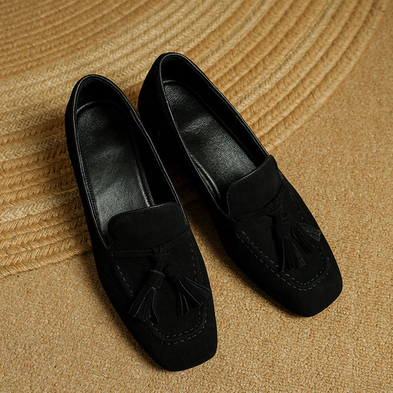 Luxury Cow Suede Leather Slip-on Loafers