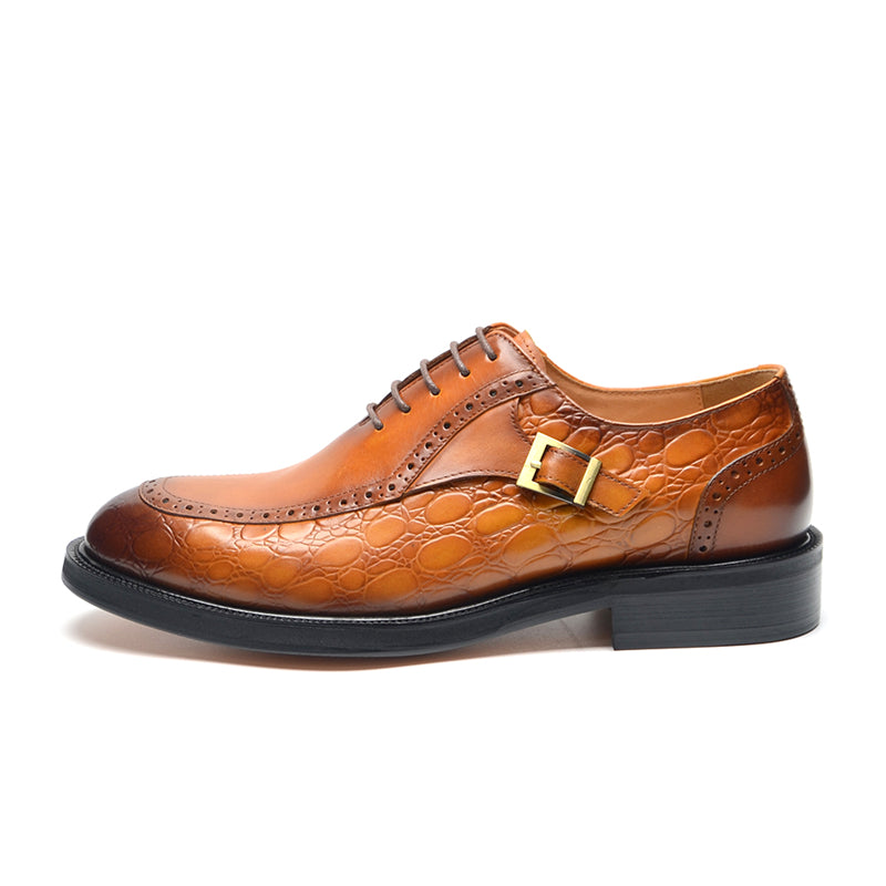 Ostranuxe Croc Pattern Derbys