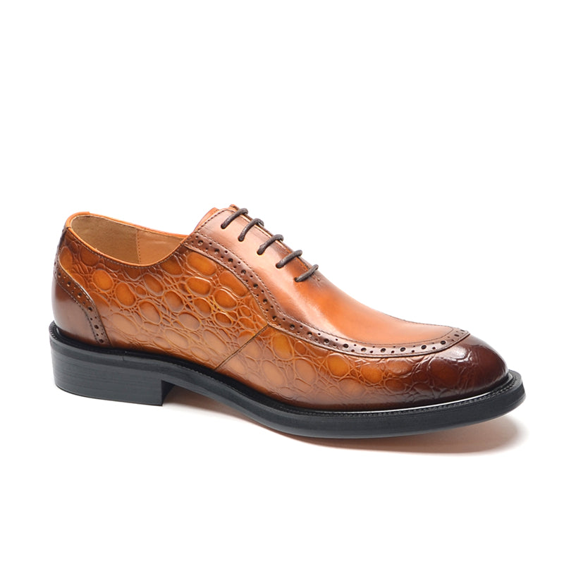 Ostranuxe Croc Pattern Derbys