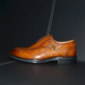 Ostranuxe Croc Pattern Derbys