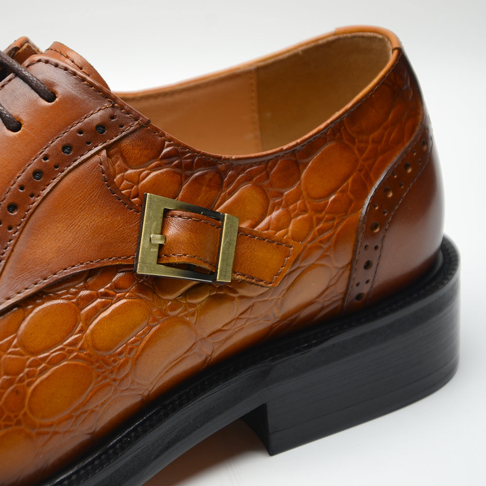 Ostranuxe Croc Pattern Derbys