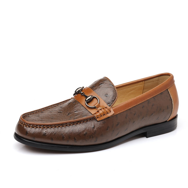 LuxLeather Elegant Genuine Leather Slip On Loafers