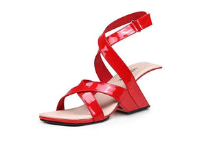 Chicfashion Cow Leather Peep Toe  Sandals