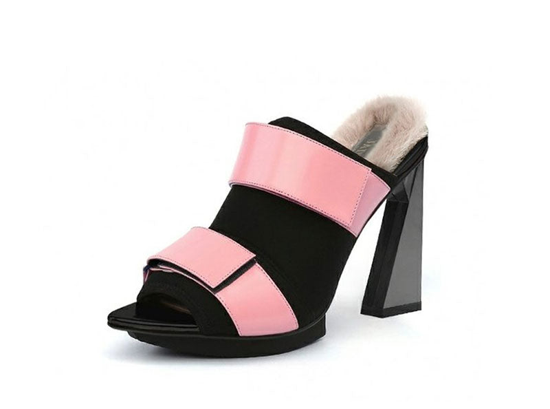 Chicfashion Cow Leather Peep Toe  Sandals